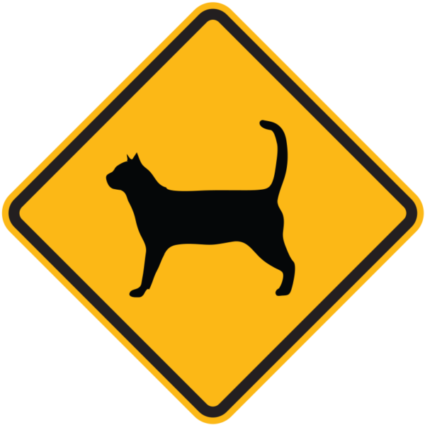 Cat Warning Sign | Sign Maven