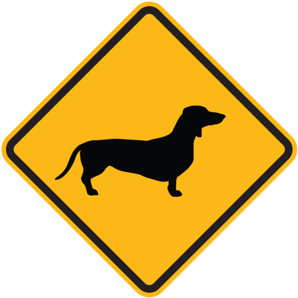 Dachshund Warning Sign