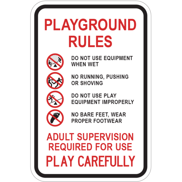 Playground Rules Sign