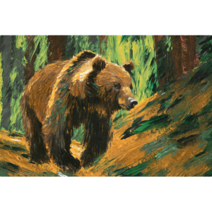 Bear oil Painting