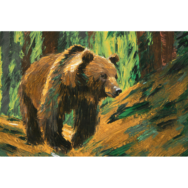 Bear oil Painting