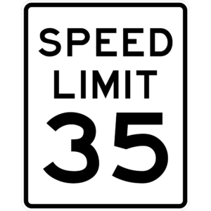 Speed Limit 35 Sign