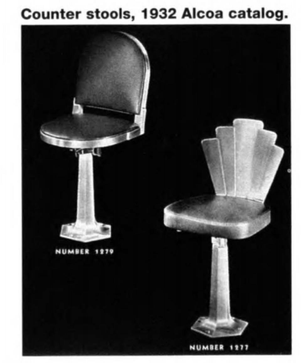 counter stools, 1932 Alcoa catalog