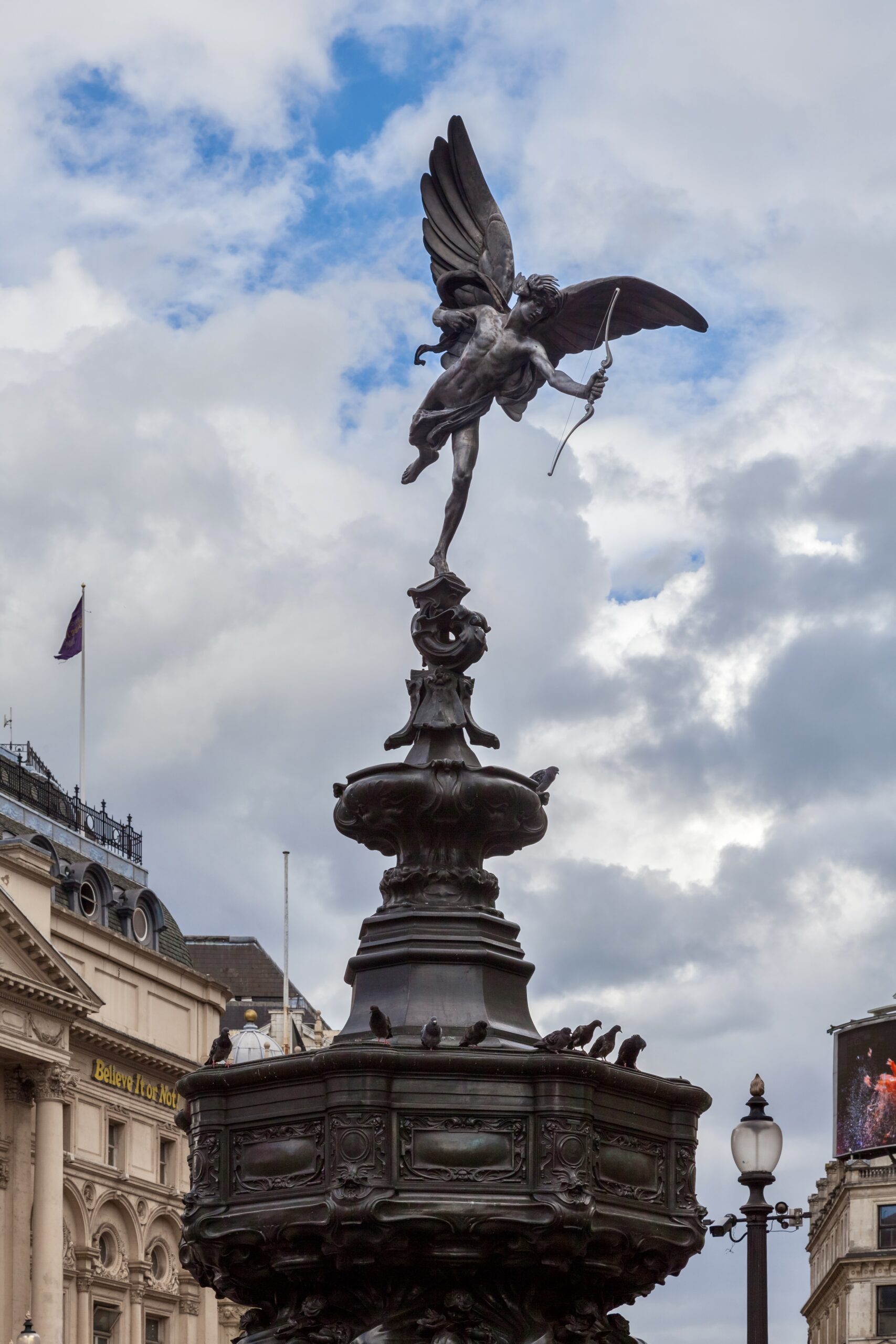 this was the world’s first statue made completely of aluminum. It has been called “London’s most famous work of sculpture.”